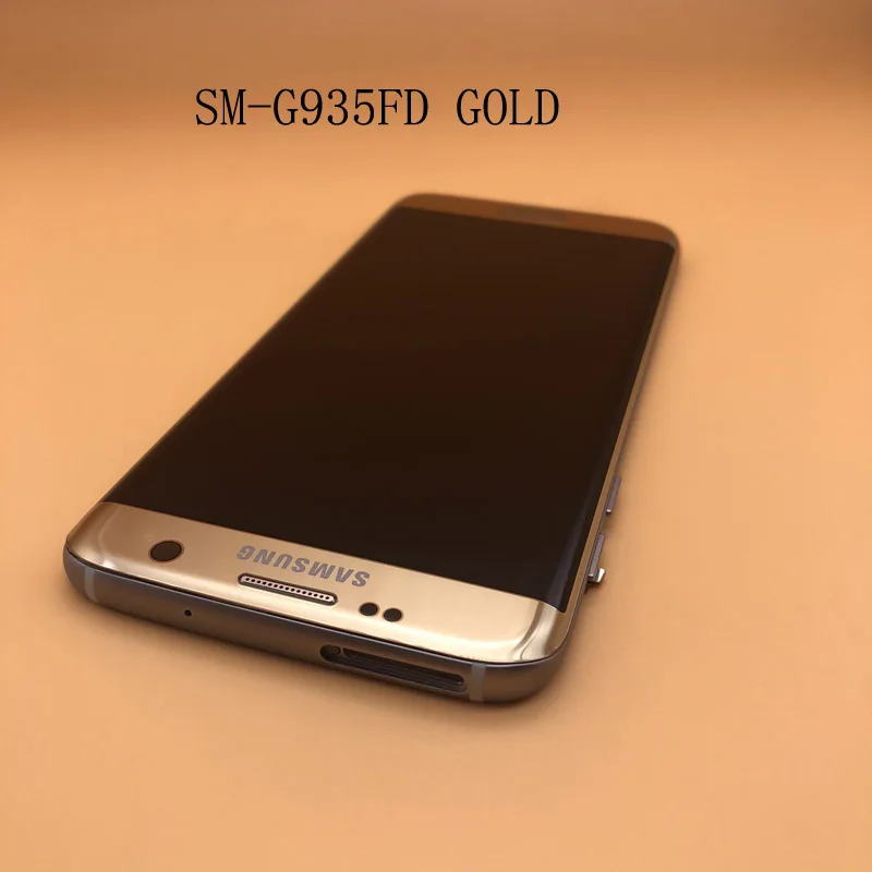 G935FD frame gold Без теней 5,5 ''Amoled ЖК-дисплей рамка для SAMSUNG Galaxy S7 edge G935 SM-G935F G935FD ЖК-экран дигитайзер сенсорный - Цвет: G935FD frame gold