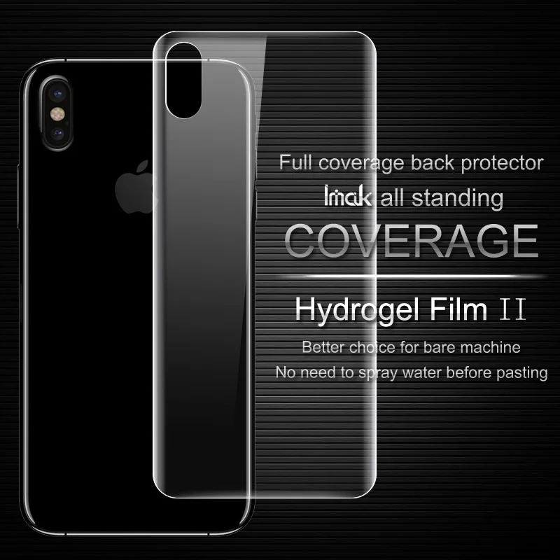 IMAK Для iPhone XS/X Мягкие яснее гидрогель фильм II полное покрытие назад протектор для 5