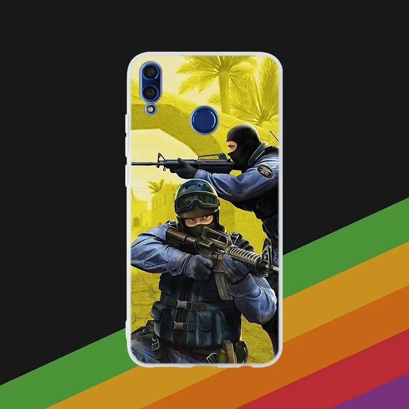 Phone Case 3 Silicone Cover Phone Case Counter Strike cs go Game For Huawei Honor 10i 20 Pro 9X Lite 8a 8x max 8c 7x 7a pro 6x V20 Paly Soft - Color: Phone Case 3