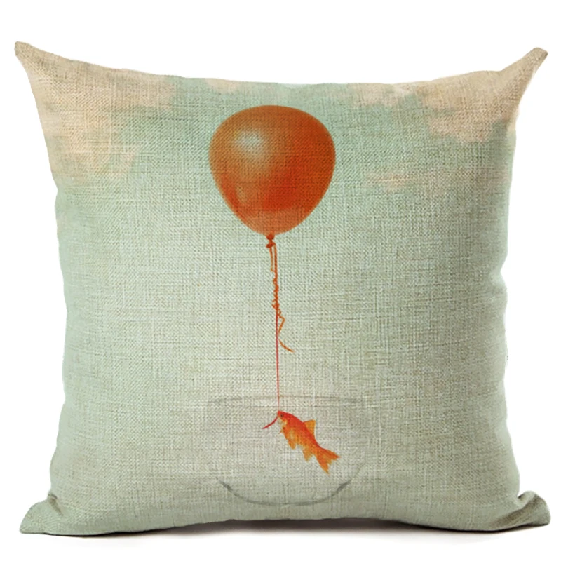 2016 хит продаж креативная Золотая рыбка домашняя декоративная подушка для дивана