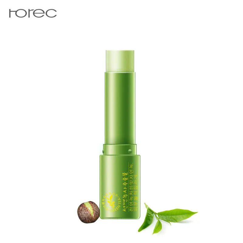 ROREC зеленый чай чистый свежий бальзам для губ основа телесный Макияж Уход за