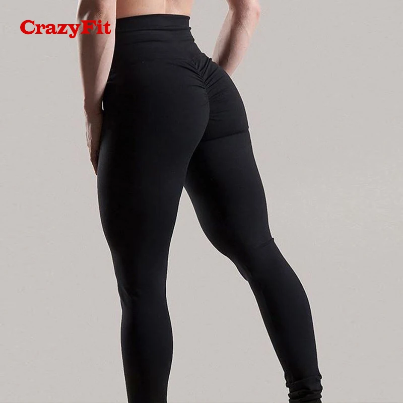CrazyFit 2018 штаны для йоги пуш ап женские лосины Леггинсы с высокой талией тренировок
