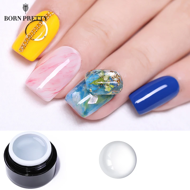 Прозрачный гель для ногтей BORN PRETTY 5 мл прозрачные Стразы клей 3D эффект