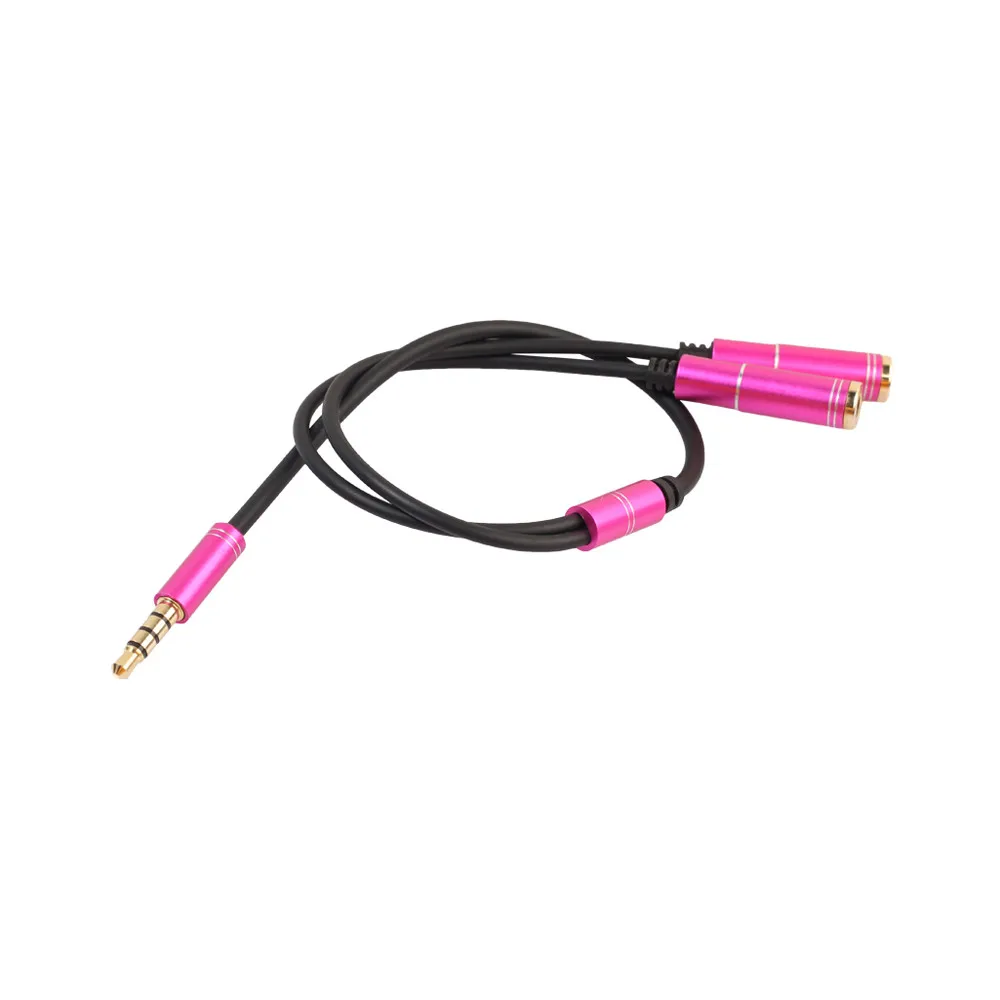 Качественный разъем для наушников 3 5 мм + аудиоразветвитель с микрофоном