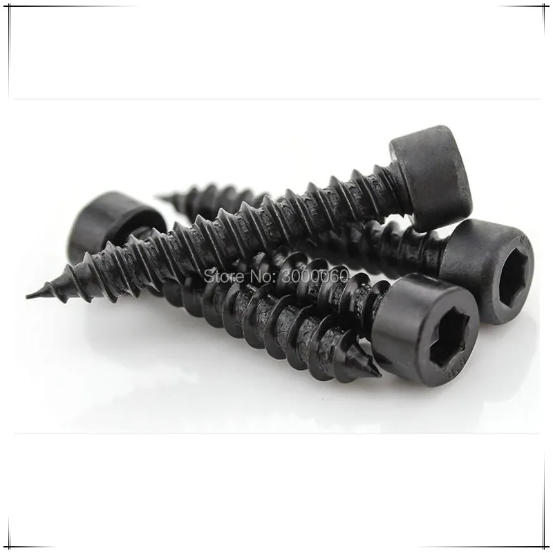 Винт Самонарезающий из черной оксидной стали класса 8 с шестигранной головкой|self