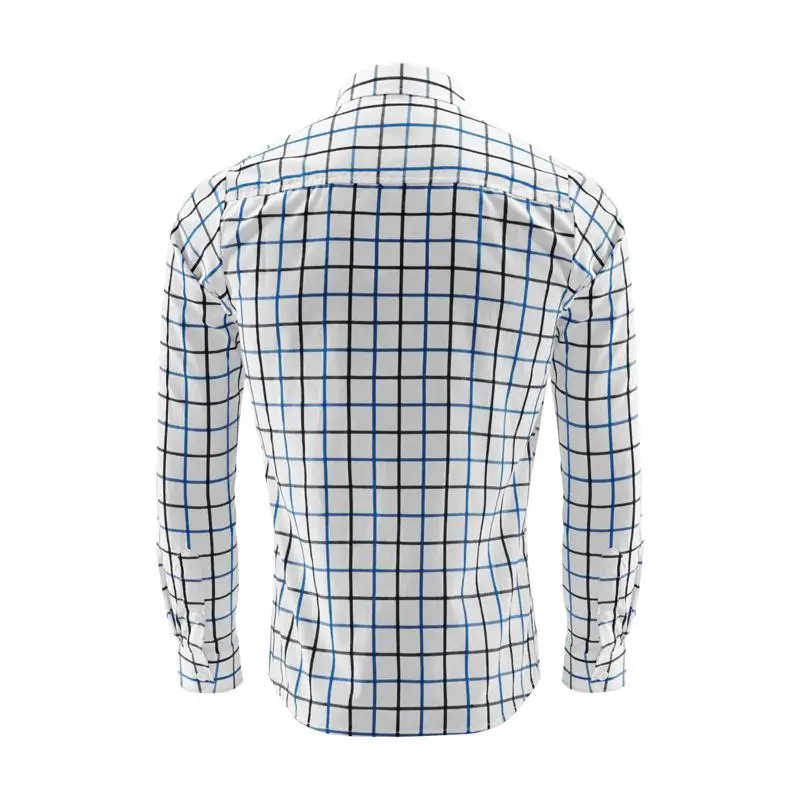 Рубашки повседневная мужской Slim Fit в хит Цвет плед мужские Camisas 2 вида цветов