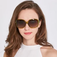 hot selling retail promotion restoring fashion round sunglasses suitable woman gray polariod lens lady sun big size sunglasses