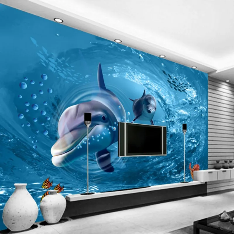 Пользовательские фото обои 3D стерео детская комната ТВ фоновая стена Подводный