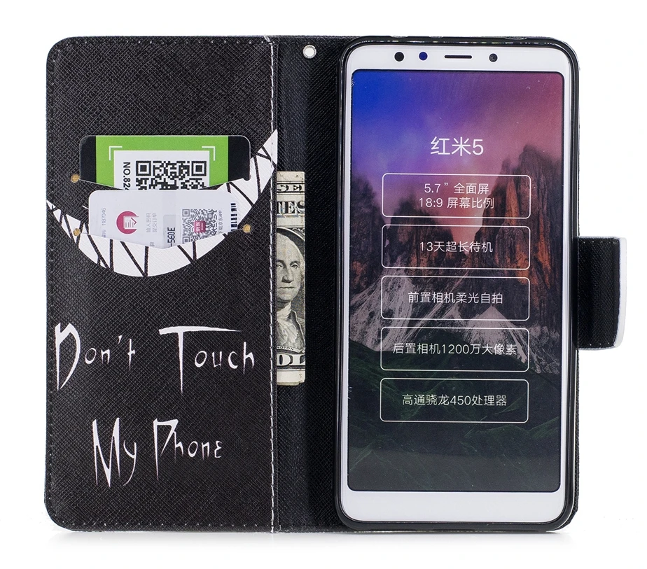 Чехол-книжка Adtismark для xiaomi redmi 5 plus, роскошный кожаный чехол-кошелек с абстрактным рисунком для redmi 5, чехол для redmi 5