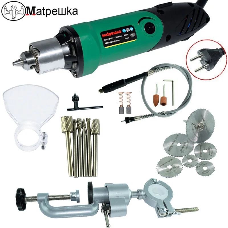 Dremel стиль 220 В Мини электрическая дрель гравер с 6 позициями переменной скорости forDremel вращающиеся инструменты с гибким валом и 480Вт