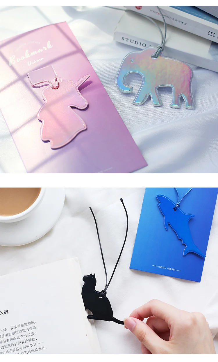 1 шт. Закладка мультяшный лазер кошка Закладка Книга маркеры Kawaii котята металлическая Закладка Книга школьные канцелярские принадлежности