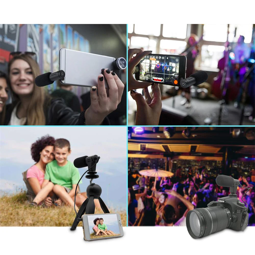 MAMEN 3,5 мм стерео Камера микрофон VLOG фон для фотосъемки интервью цифрового видео Запись микрофон для цифровой зеркальной камеры Nikon Canon DSLR Камера