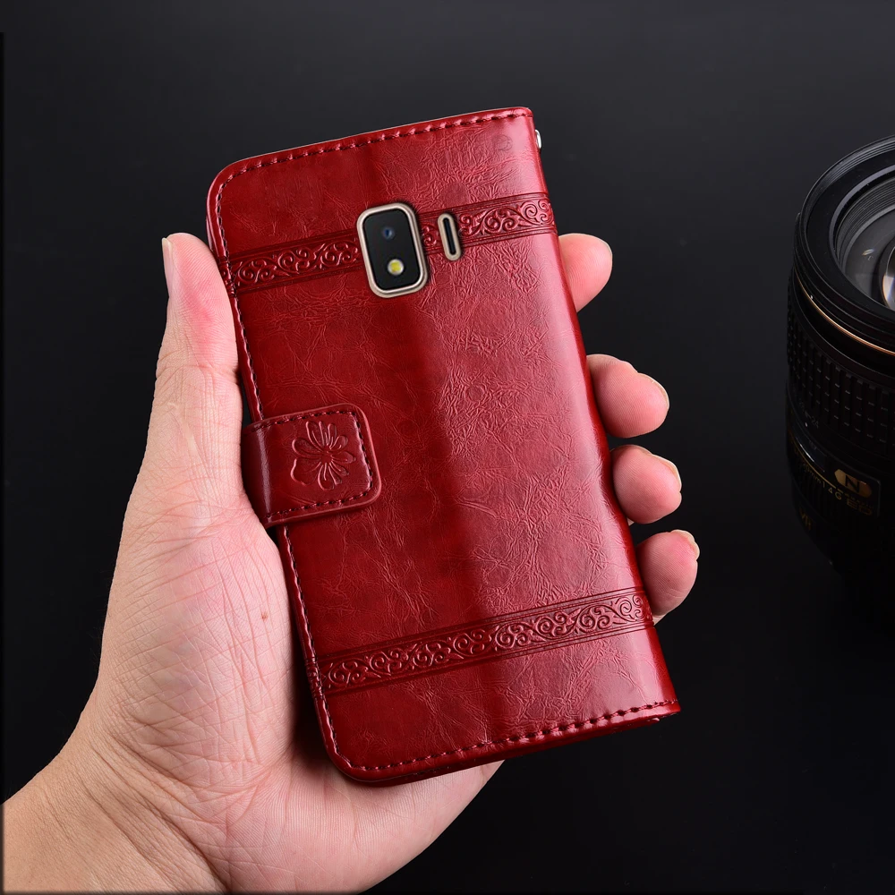 Vintage Wallet Leather Case for Samsung Galaxy J2 Core J260 J260F SM-J260F SM-J260MYG Case Card Bag Kickstand Soft TPU Cover