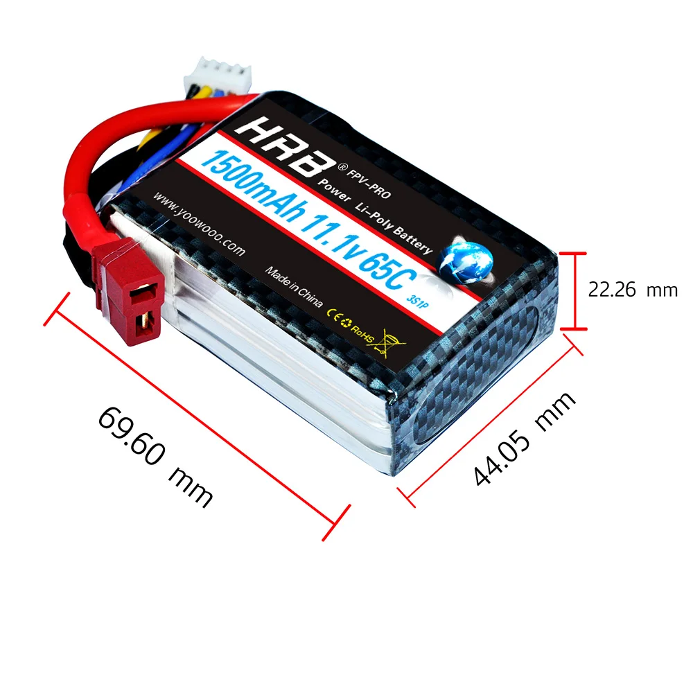 HRB RC Lipo батарея 3S 11,1 V 1500mah 1300mah 2200mah 2600mah 90C 45C 65C 30C 35C Li-poly батарея для FPV RC дронов вертолетов
