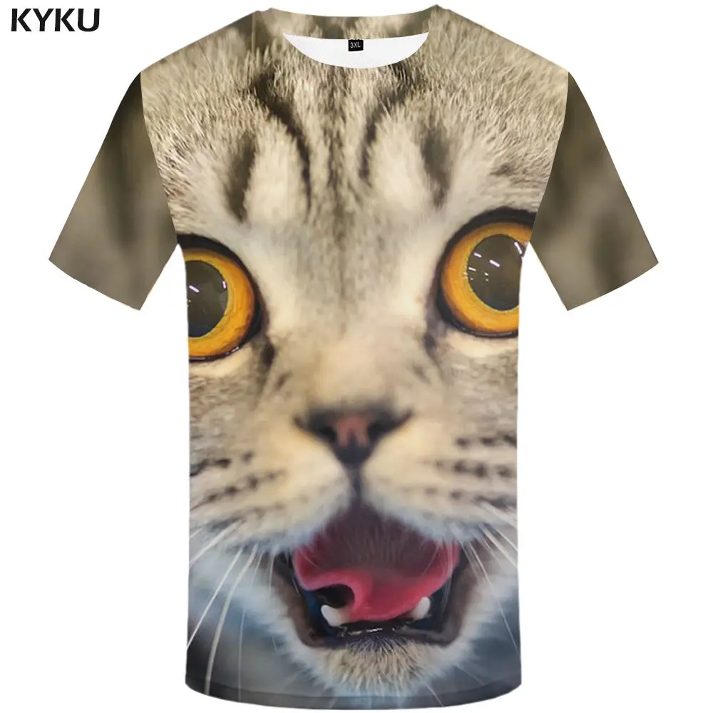 3d t shirt 02 Мужская футболка KYKU, летняя синяя футболка с 3D-принтом красных цветов и черепа, одежда в хип-хоп стиле - Цвет: 3d t shirt 02