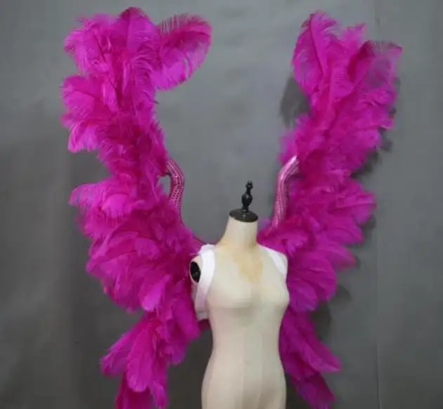 Big size natural High quality Cosplay props large rose red angel wings wedding bar Decorations photography EMS shipping | Дом и сад