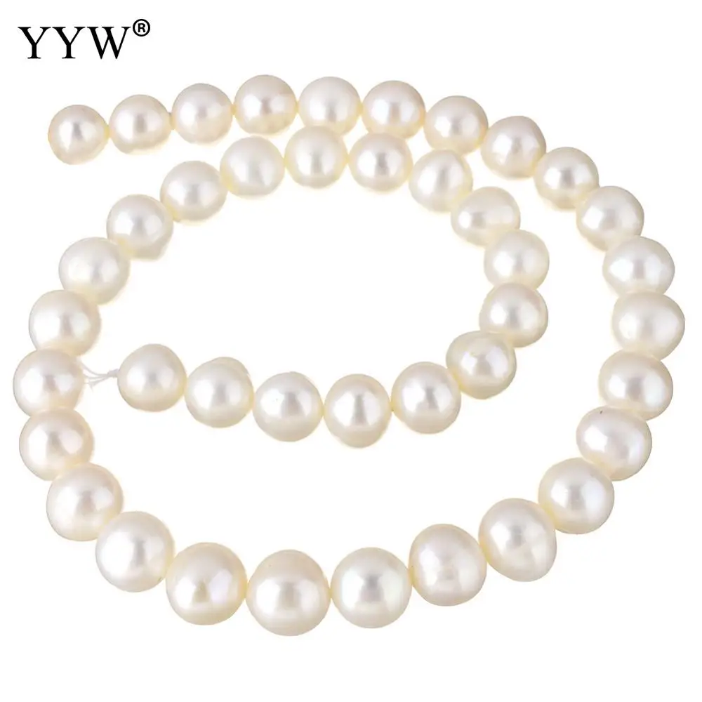 

YYW Cultured Potato Freshwater Pearl Beads Natural White 10-11mm Approx 0.8mm Sold Per Approx 15.7 Inch Strand