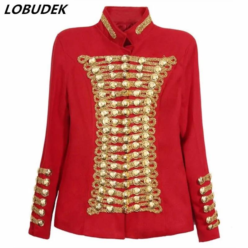 Женская черная красная куртка наряд кисточки цепочки пальто эполеты тонкий