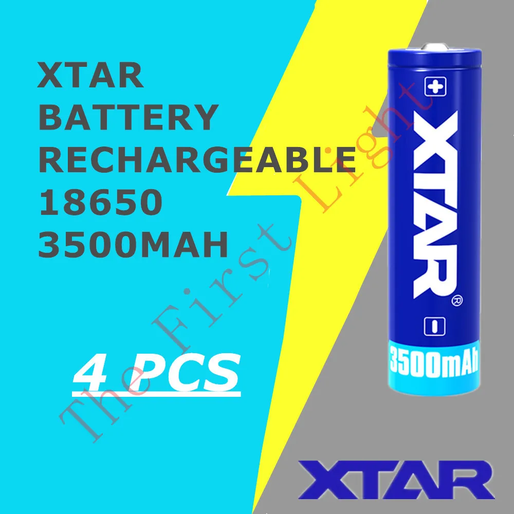 4 шт. литиевый XTAR 18650 3500 мАч 3 6 В Защищенный Литий-ионный аккумулятор от зарядного