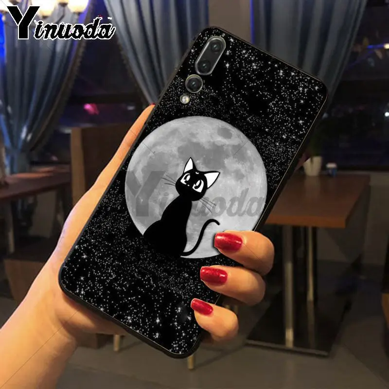 Yinuoda Сейлор Мун ТПУ мягкий силиконовый черный чехол для телефона huawei p20 pro p20lite mate