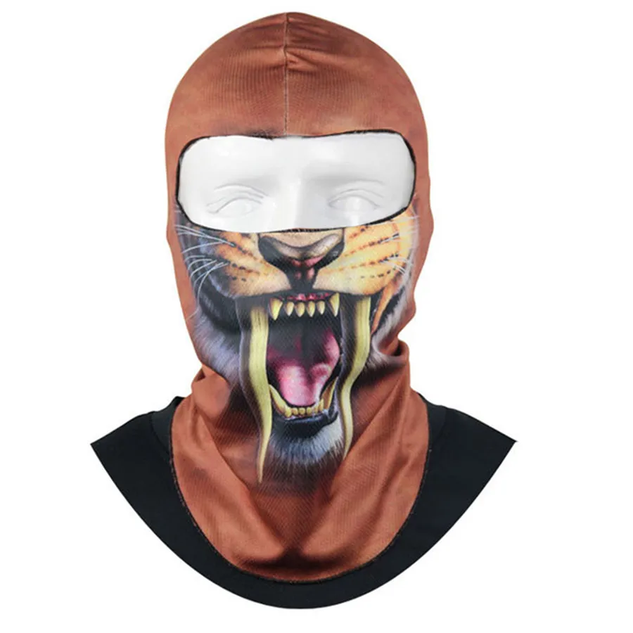 Тонкий 3D Открытый спорт Горный велосипед Велоспорт лыжный Балаклава шеи капюшон