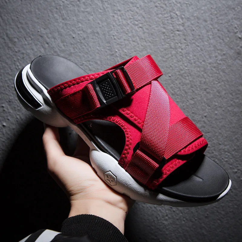 Сандалии мужские для пляжа удобные босоножки Нескользящие мягкая резина тапочки