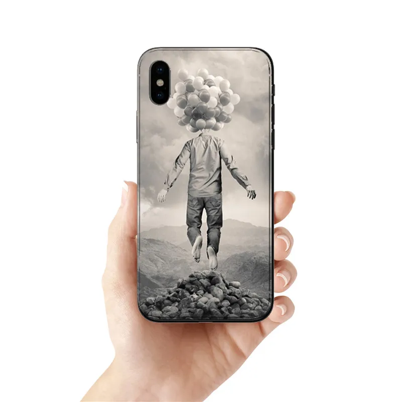 Moda Abstrato Arte Subaquática Menino &amp Casal caixa Do For o iphone 7 8 Plus 11 12Pro Mini capa Suave volta Funda Coque | Мобильные