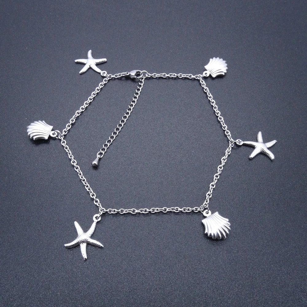Женские браслеты на щиколотке с ракушками морской звезды очаровательные из