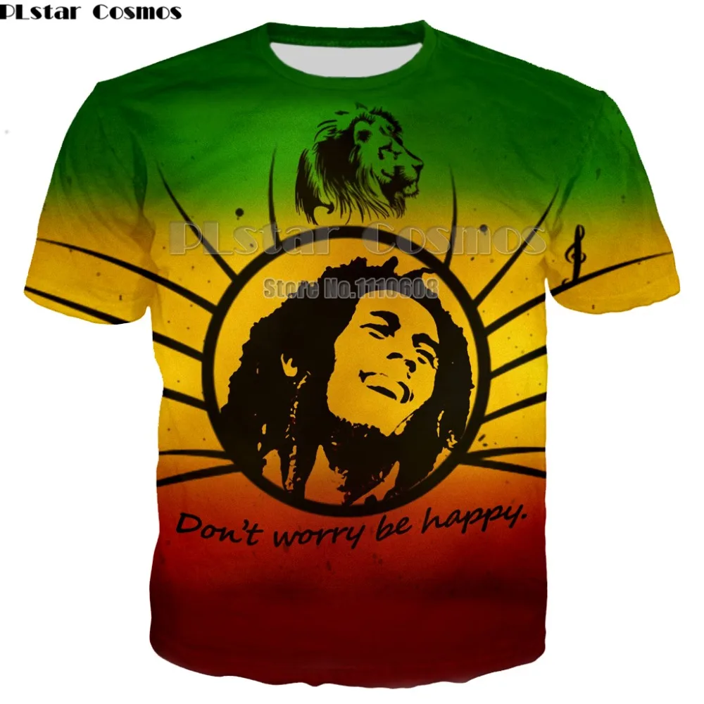 

High quality Cool T-shirt Men Women hot 3d Print Bob Marley Reggae t shirt Short Summer Tops Tee Hot style
