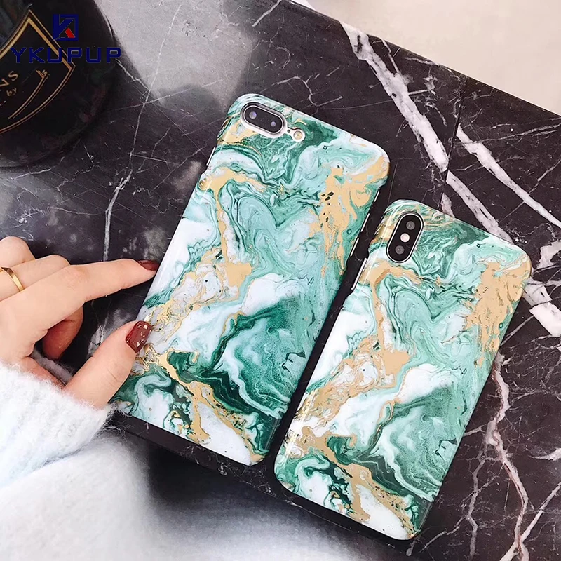 YKUPUP Luxury Ink oil painting marble texture Phone Case For iphone X 6 6S 7 8 Plus Cover for 6s coque funda hard plastic |