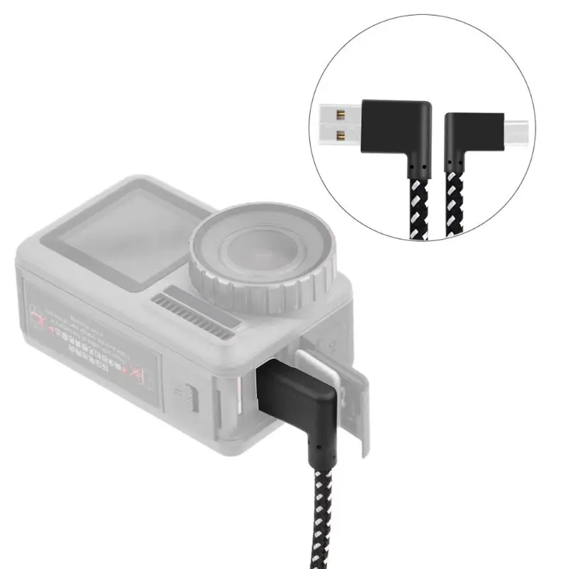 Алюминиевый сплав нейлоновый Плетеный usb кабель для зарядки данных Шнур DJI Osmo Action