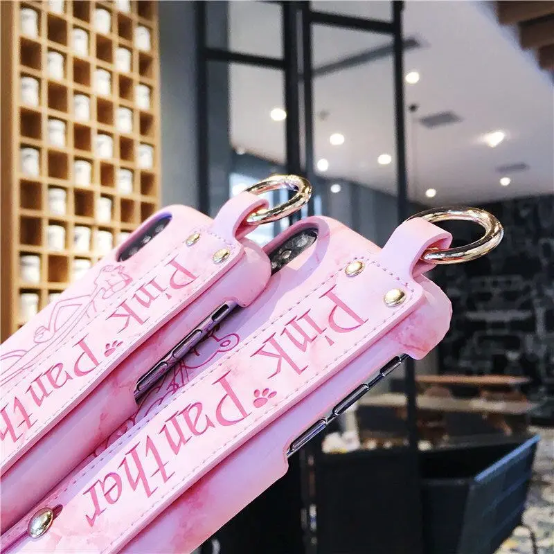 Роскошный Розовый пантера Аутентичные бренды наручный ремешок чехол для