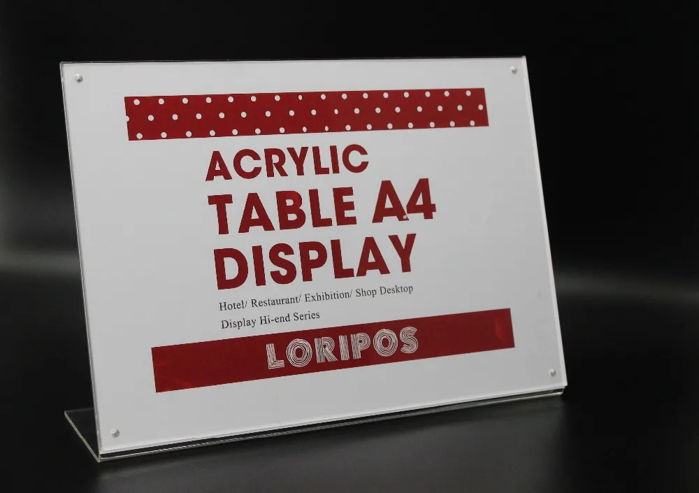A4 L прочная Магнитная рекламная стойка бирка знак карта зажим рамка акриловый