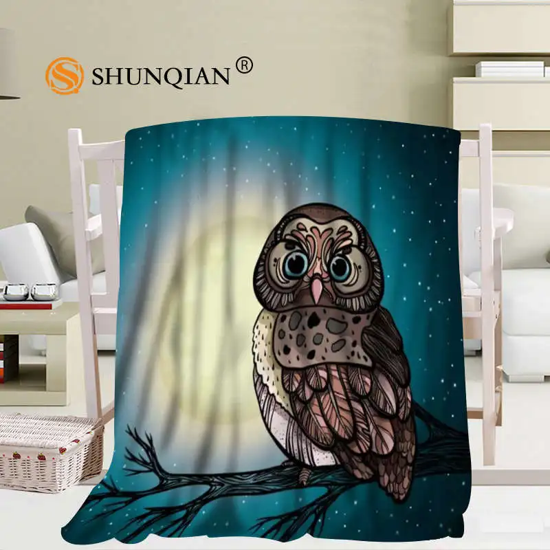 Prezzo Personalizzato Luna E Gufo Coperta Morbida Immagine Fai Da Te Decorazione Camera Da Letto Dimensioni 56x80 Pollici, 50X60Inch,40X50Inch A7.10