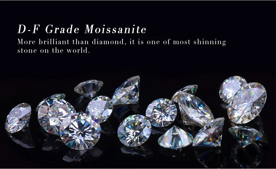 EDI 1CT принцесса вырезанное классическое кольцо с алмазом moissanites кольцо 14 k, свадебный набор из белого золота, кольца для Для женщин