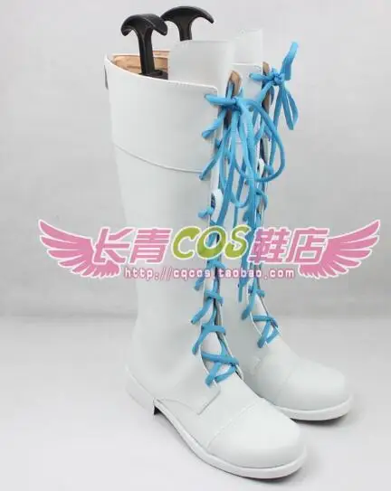 

Anime Love Live ! Wonderful Rush blue white boots cosplay shoes