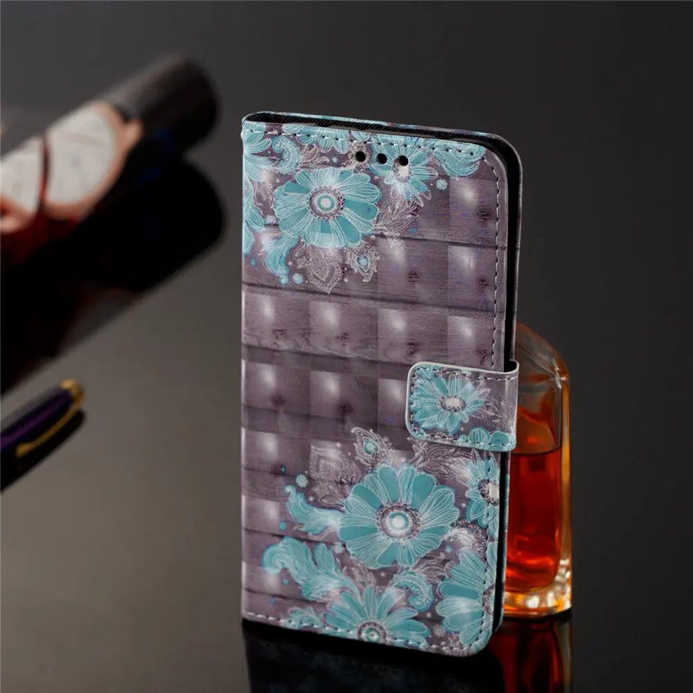 Для huawei Y5 Y7 Prime Y6 Y9 Nova 3i 2i флип-чехол-книжка Стильный чехол-портмоне из кожи Стильные 3D роспись визуальный со слотами для карт - Цвет: 7