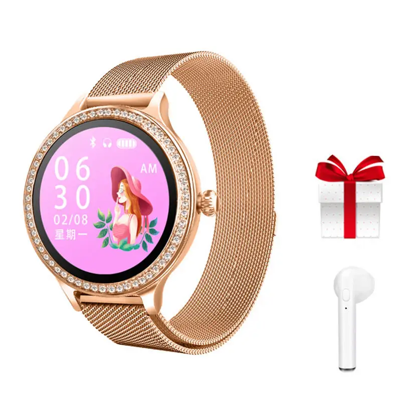 gold add earphone IP68 водонепроницаемый M8 smartband фитнес-трекер сердечного ритма умный Браслет кровяное давление шагомер Android IOS relogio Smart - Цвет: gold add earphone