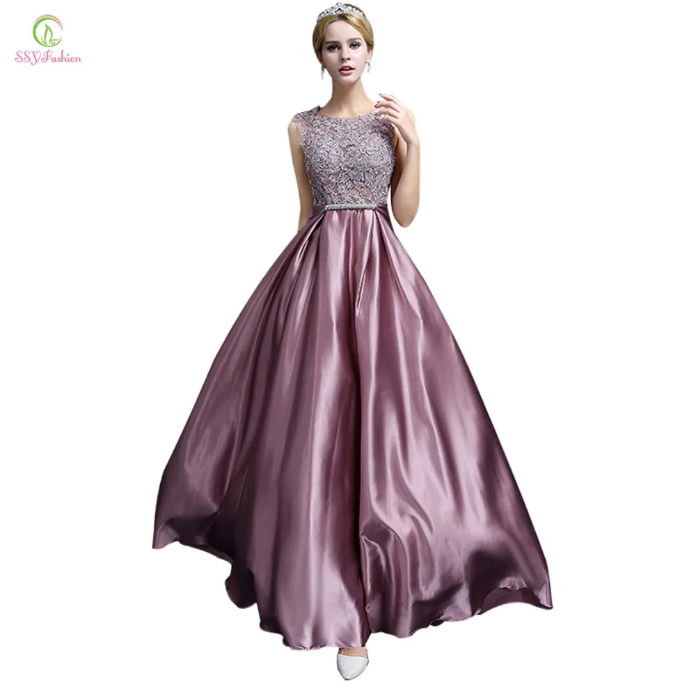 Распродажа длинное вечернее платье кружевное атласное банкетное торжественное