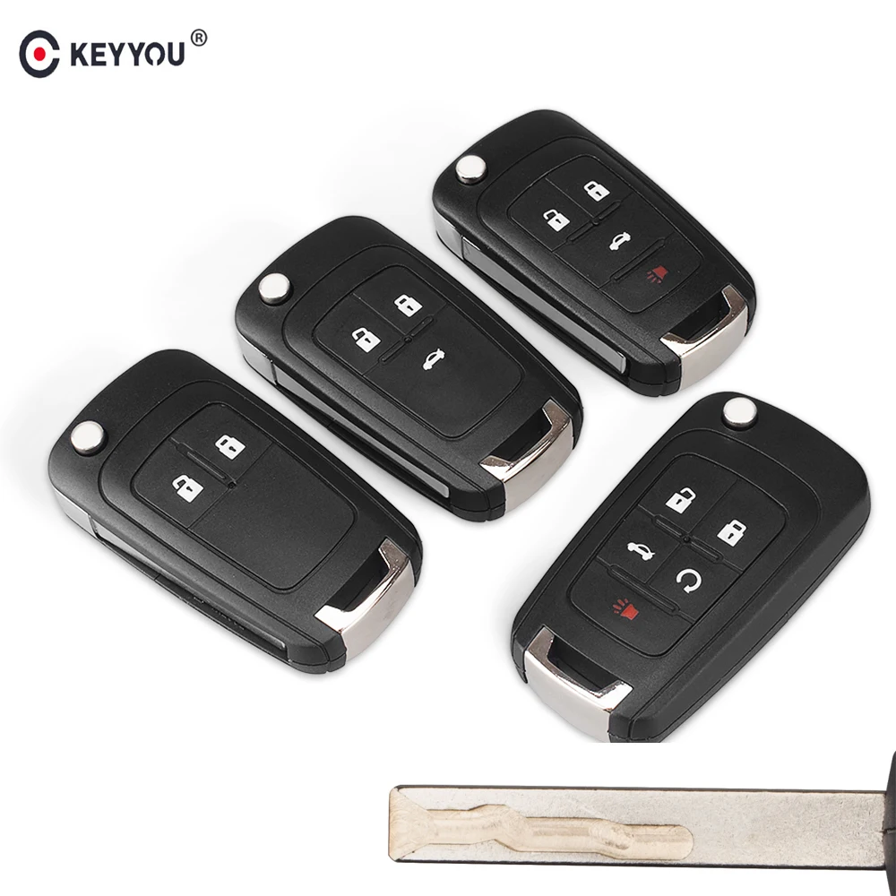 KEYYOU включает в себя режущий копировальный ключ пустая головка для стержня Удаленный Флип-ключ для автомобиля для Chevrolet круиз Малибу Aveo Spark Sail