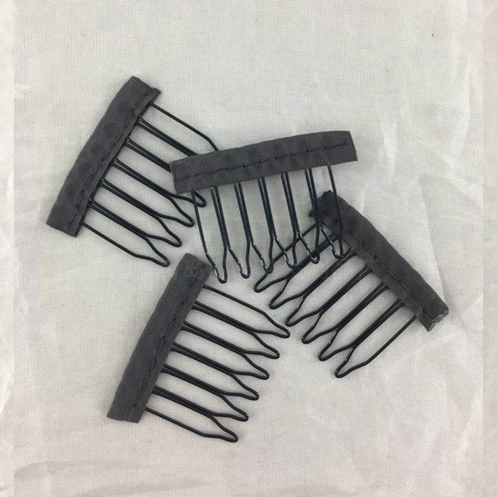 100PCS 6 teeth 3.3cm*3.0cm Wig Combs Clip for Hair Wigs | Шиньоны и парики