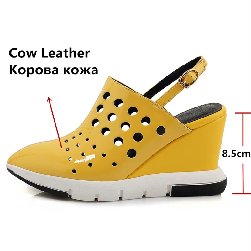 Женские туфли-лодочки FEDONAS черные туфли из натуральной кожи на платформе лето 2019 |