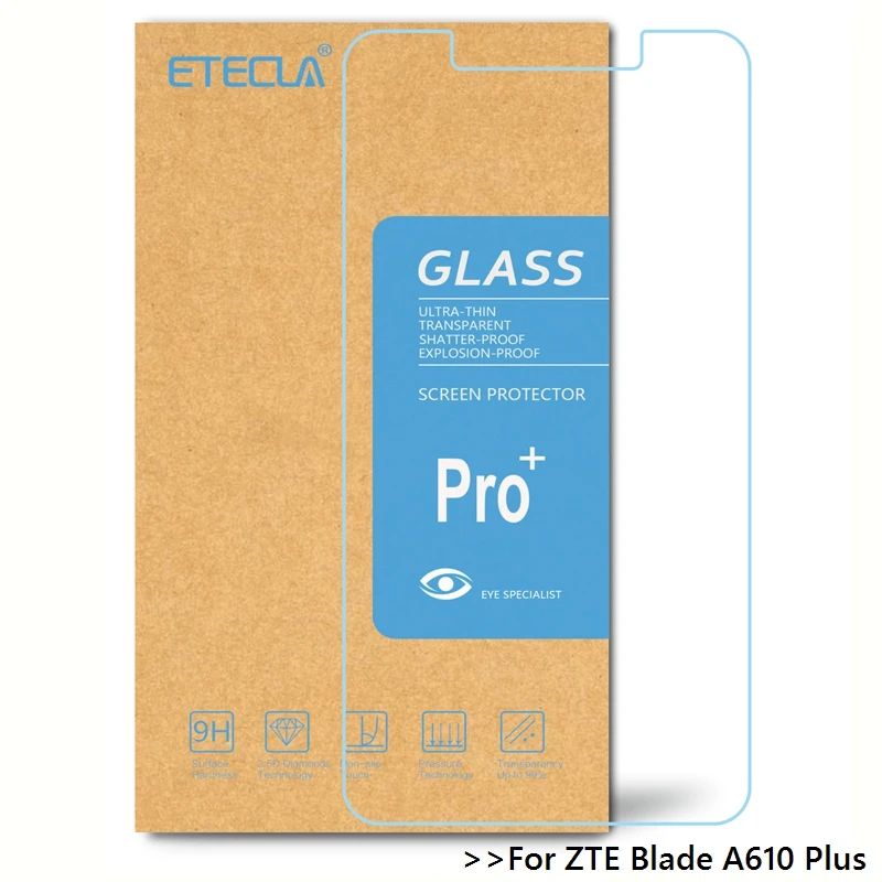 Закаленное стекло для ZTE Blade A610 защитное Plus прозрачная стеклянная пленка экрана A