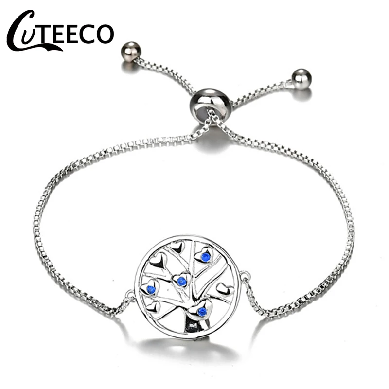AD0391 CUTEECO европейские модные женские Подвески браслет кубического циркония бренд браслет Бесконечность Браслеты для женщин ювелирные изделия подарок - Окраска металла: AD0391