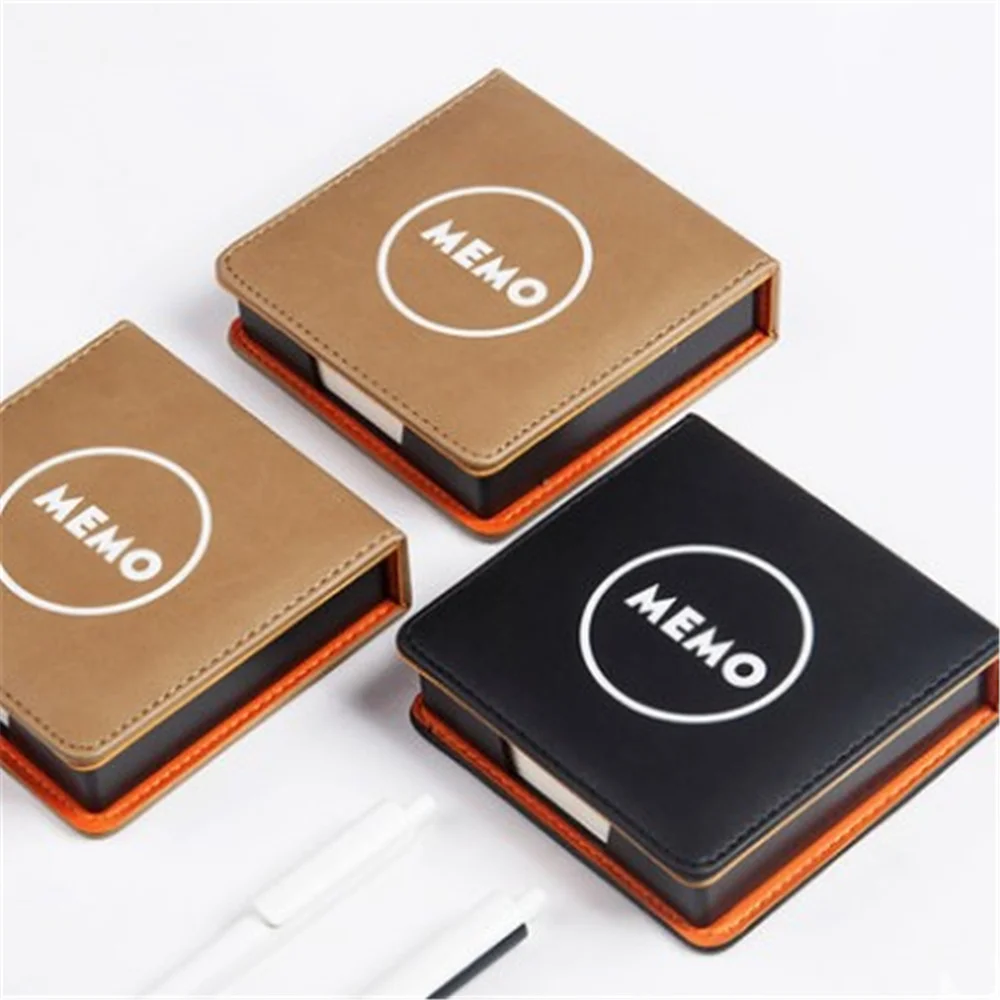 

Office Desktop PU Memo Storage Box Business Stationery Supplies Students Note Paper Collection Box