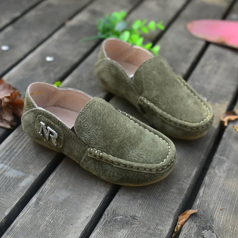 кожа Мальчиков Повседневная Обувь Детские кроссовки Дети Горох обувьТапки