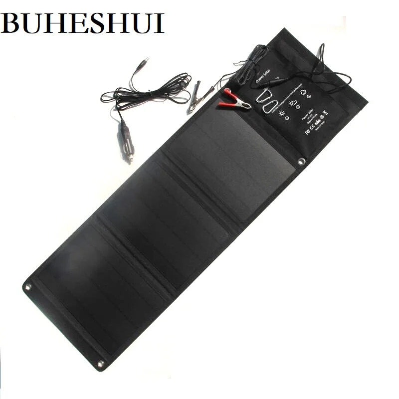 Зарядное устройство на солнечной батарее BUHESHUI 5 В/12 В 18 в 21 Вт USB двойной выход