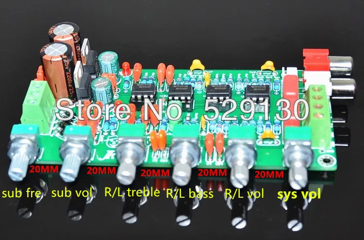 Отделка 2.1 предусилитель доска NE5532 HiFi высококачественный сабвуфер тон усилитель