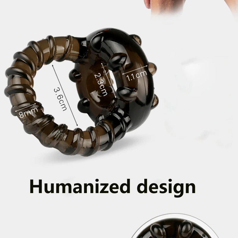 Мужской кольцевой замок для пениса силиконовый эрекционный колечко продления