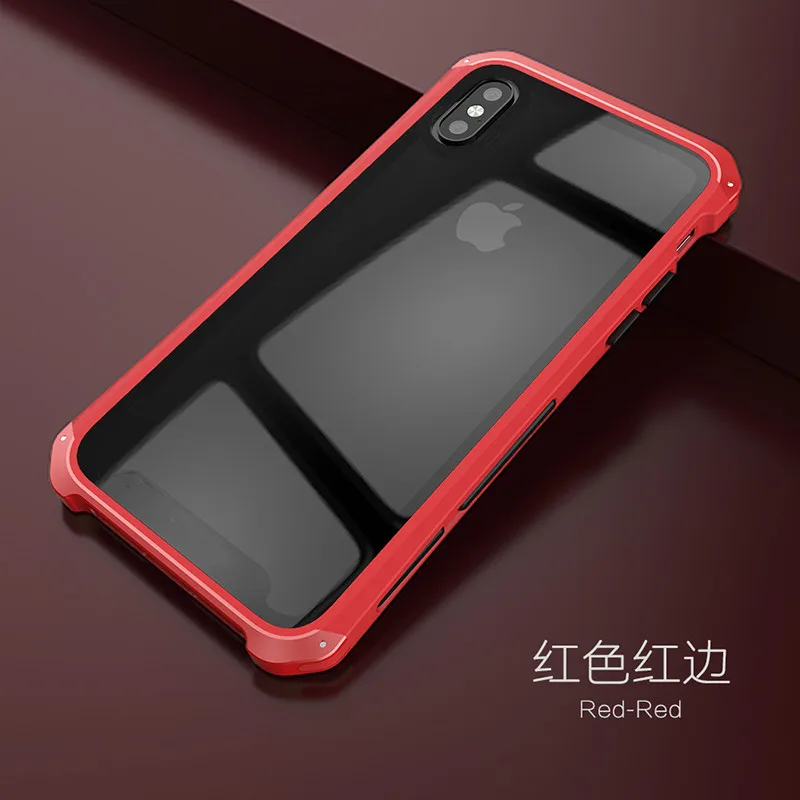 Soinmy противоударный металлический чехол для iPhone XR, чехол-броня, закаленное стекло, задняя крышка для iPhone 6, 7, 8 Plus, X, XS, XR, XS Max, роскошный чехол